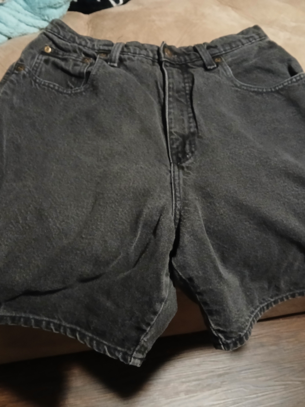 Braunsport Vintage Black Washed Denim Shorts